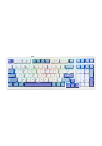 Aula F99 White Blue Leobog Greywood V3 Switch Rgb Kablosuz Hotswa
