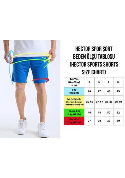 Zoma Spor Fitness Koşu Şortu - Hector Mavi