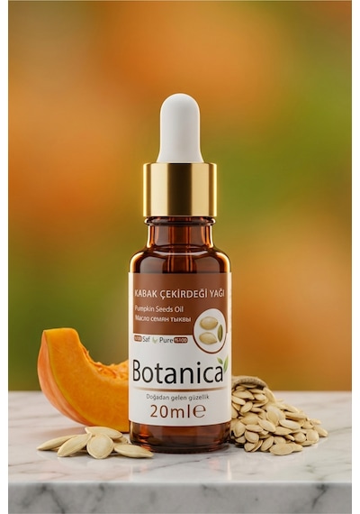 Botanica %100 Saf Kabak Çekirdeği Yağı Soğuk Sıkım Cilt Onarıcı Besleyici Doğal Bitkisel Bakım 20 Ml 20 ML