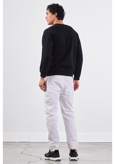 Dufy Siyah Bisiklet Yaka Regular Fit Erkek Sweatshirt Siyah