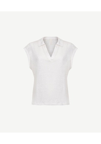 Yargıcı Polo Yaka Rahat Kalıp Tshirt 25ykts9044p 037 Ekru