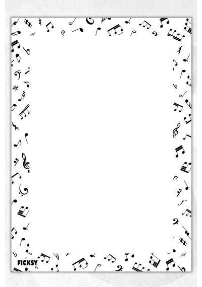 A5 Müzik Nota Bloknot Çizgisiz Defter - 50 Yaprak - Memopad - Notepad - Not Defteri - Not Kağıdı Beyaz Beyaz