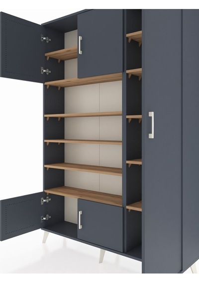 Arges Dolap 11 Raflı 5 Kapaklı 132x30x195 Antrasit-antrasit/çam Antrasit Arges Dolap 11 Raflı 5 Kapaklı 132x30x195 Antrasit-antrasit/çam Antrasit
