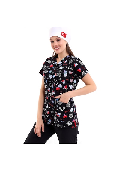 Yarasa Kol Desenli Tek Üst - 5003 Siyah Love-6925