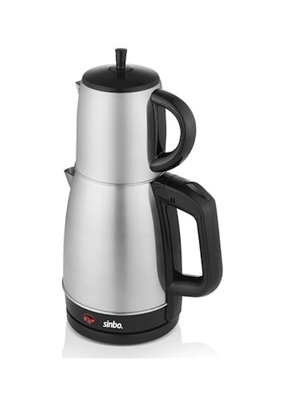 Sinbo Stm-5845 Çelik Elektrikli Çay Makinesi Inox Çaycı 2-in-1 Demlik Su Isıtıcı 1600w Otomatik Kapama