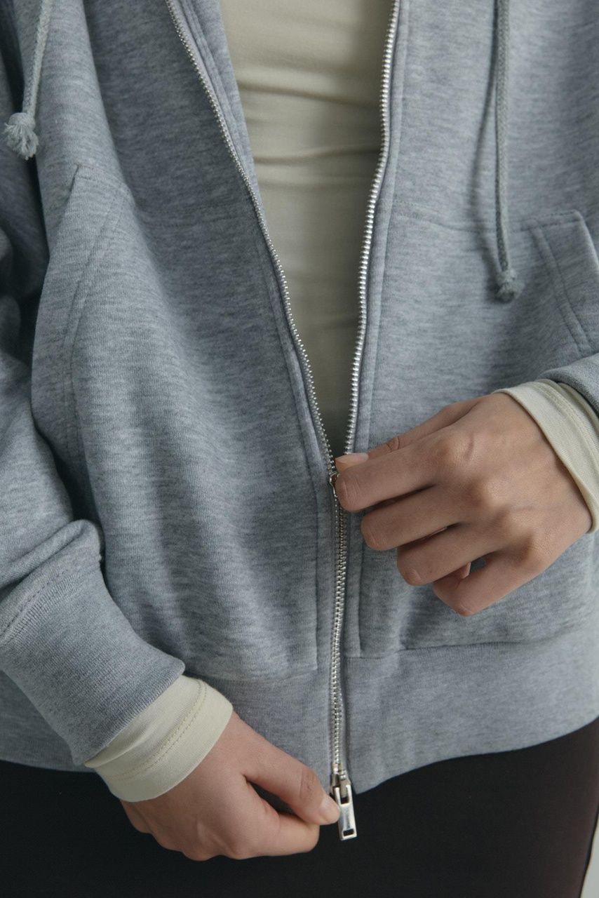 Suud Collection Gri Salted Fermuarlı Hırka