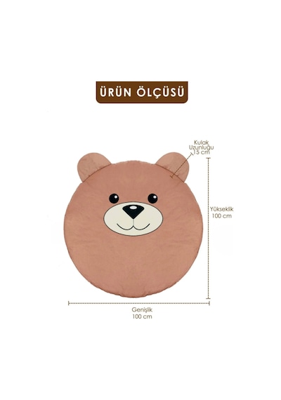 Bebek/çocuk Oyun Halısı Yenidoğan Emekleme Pedi - Aktivite Oyun Matı - Morbear Serisi, Kahverengi