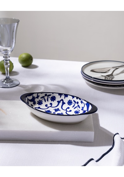 Madame Coco Reve Bleu Ellis Oval Tabak - 19 Cm - Mavi/beyaz 8684427225264 Çok Renkli