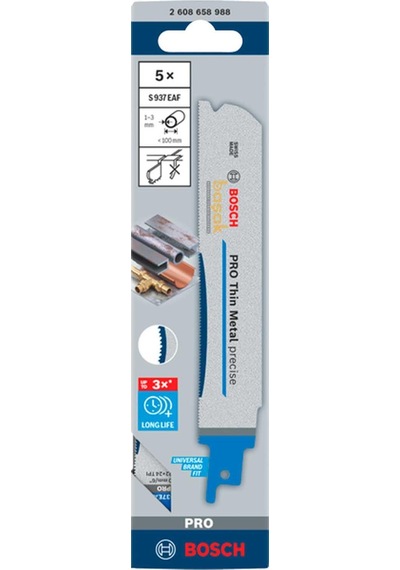 Bosch Pro S 937 Eaf 1-3 Mm Metal Boru 5'li Panter Testere Ucu 150 Mm 2608658988