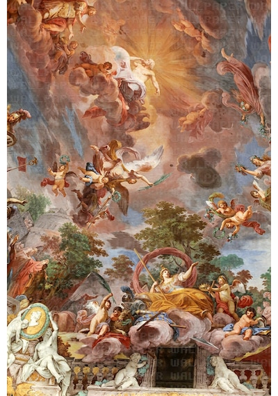 Villa Borghese Tavan Resmi Poster Duvar Kağıdı Renkli
