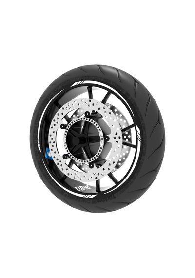 Floresan Beyaz 4 Parçalı Keskin Jant Şeridi Sticker Çınar Extreme