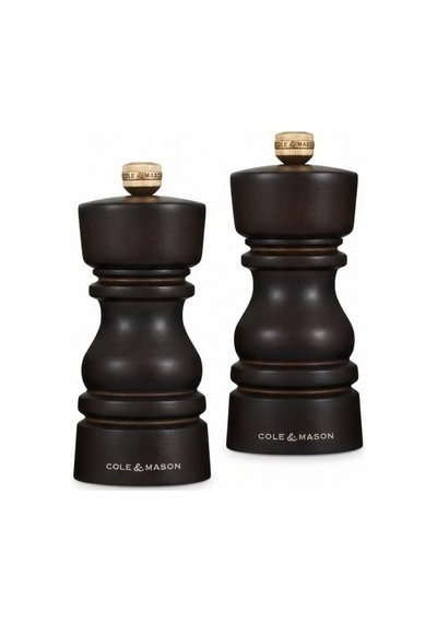 Cole & Mason H233017 London Çikolata Renkli Ahşap Tuz Ve Biber Değirmenleri 130mm Çok Renkli