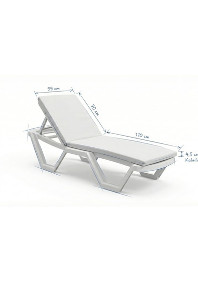 Form Outdoor İmperteks Şezlong Minderi Krem