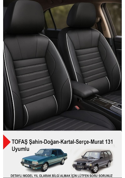 Naz Oto Stone Deri Oto Koltuk Kılıfı - Bel Destekli Tofaş Kartal-şahin-doğan-serçe-tempra Uyumlu