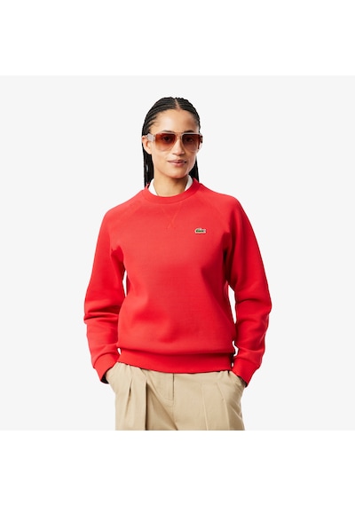 Lacoste Kadın Regular Fit Bisiklet Yaka Sweatshirt Kırmızı