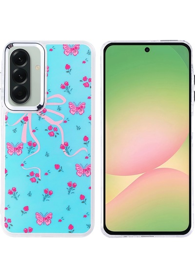 Samsung Uyumlu Galaxy A36 Kılıf Airbag Tasarımlı Zore Hadra Kapak Kelebek