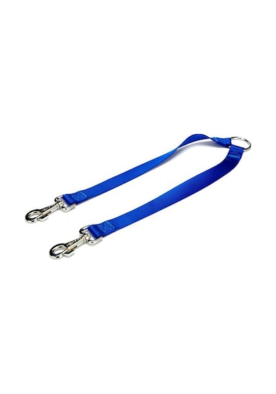 Doggie Dokuma Çift Köpek Gezdirme Aparatı Medium Mavi 2.5x70-60 C Mavi