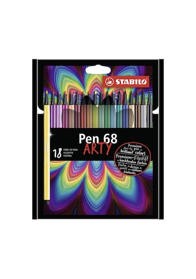 Stabilo Keçe Uçlu Boya Kalemi Pen 68 Arty 18 Renk Çok Renkli