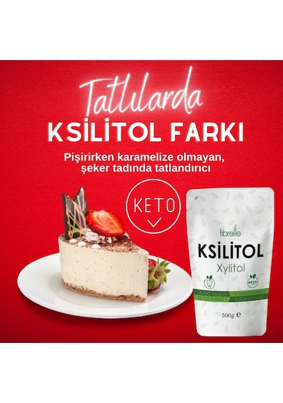 Fibrelle Ksilitol 500 g Keto / Ketojenik / Vegan e Uygundur