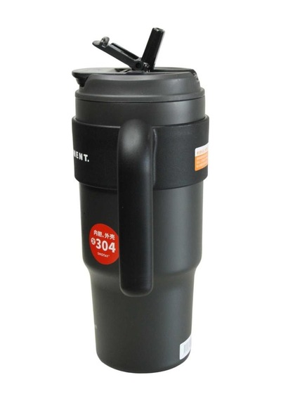 Shotay St-8917 Çift Kullanım Pipetli/rahat İçim Siyah 1000ml Çelik Matara Diğer