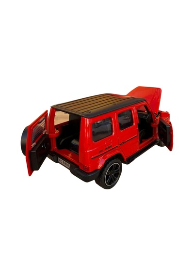 1:32 Metal Çek Bırak Mercedes G65 Kırmızı Sesli Ve Işıklı Kapıları Açılan Oyuncak Arazi Aracı