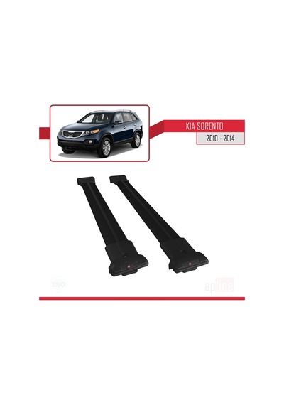 Kia Sorento 2010-2014 Arası Fly Model Ara Atkı Tavan Barı Siyah