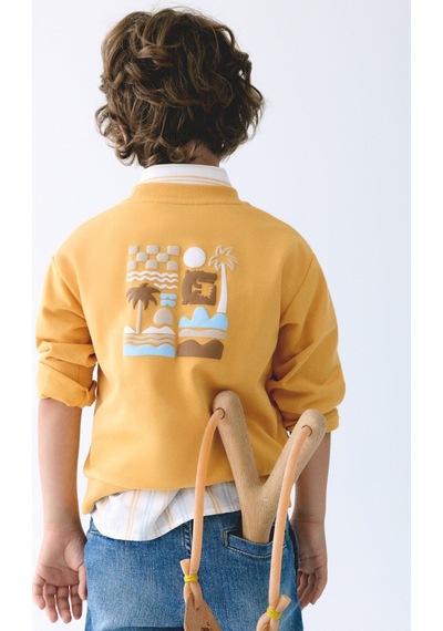 Mayoral Erkek Çocuk İki İplik Sweatshirt Sarı