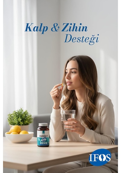 1200 Mg Omega 3 Balık Yağı 60 Softgel Yumuşak Kapsül Fish Oil Ifos Sertifikalı 384mg Epa + 240mg Dha 1 Aylık Kullanım