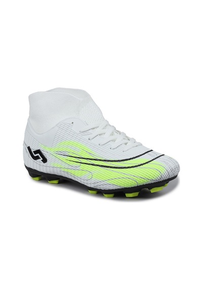 Jump 29676 Çoraplı Beyaz - Neon Yeşil Çim Halı Saha Krampon Futbol Ayakkabısı