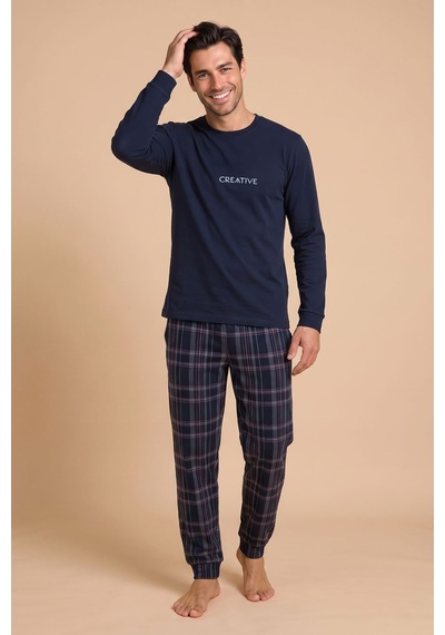 Wordex Falkom 5801 İnterlok Kışlık Kalın Kumaşlı Ekose Pijamalı Erkek Ev Pijama Takımı Lacivert Wordex Falkom 5801 İnterlok Kışlık Kalın Kumaşlı Ekose Pijamalı Erkek Ev Pijama Takımı Lacivert