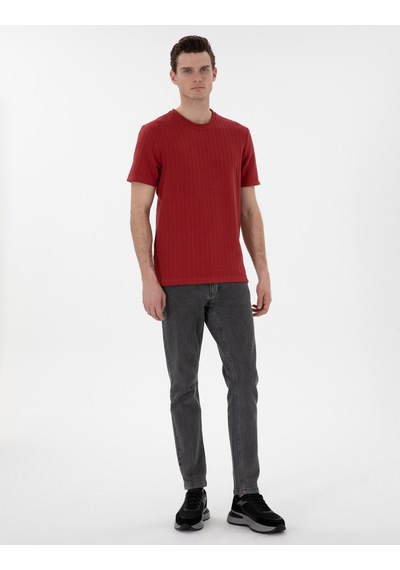 Pierre Cardin Erkek Nar Çiçeği Tişört 50302581-vr239 Nar Çiçeği