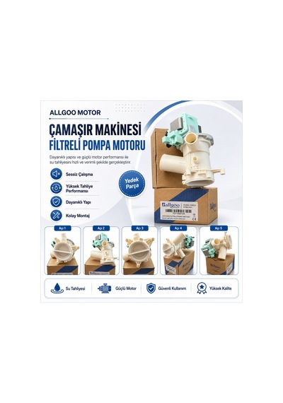 Beko 8103 He Çamaşır Makinesi Su Tahliye Pompası Beyaz