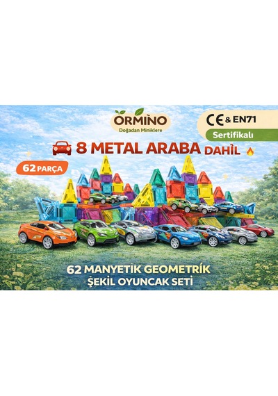 Ormino-mini Manyetik Blok Seti 62 Parça