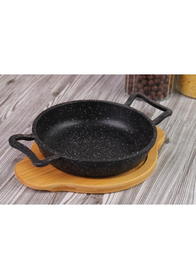 Bambum Pade - Yuvarlak Sahan 18 Cm Bambu Altlık Ahşap