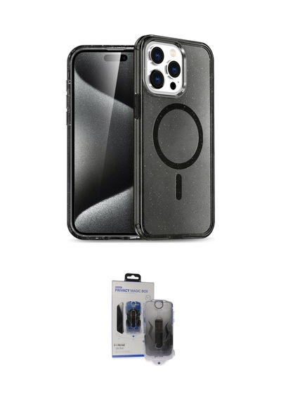 Cep Apple Uyumlu İphone 15 Pro Max Kılıf Nova Asil Prime İkili Koruma Seti Najmaddin Şeffaf
