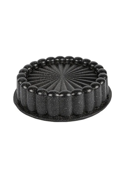 26 Cm Döküm Tart Kalıbı Kaydırmaz Tabanlı Siyah