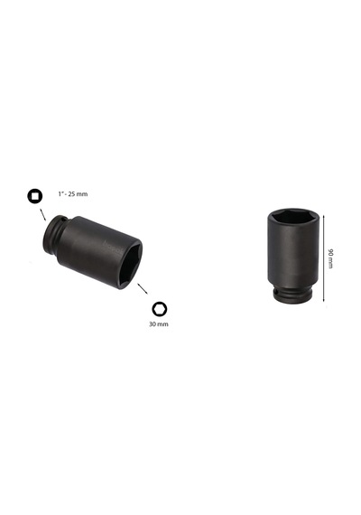 Ceta Form 30 mm 1” 6 Köşe Derin Havalı Lokma Anahtar C84-H30
