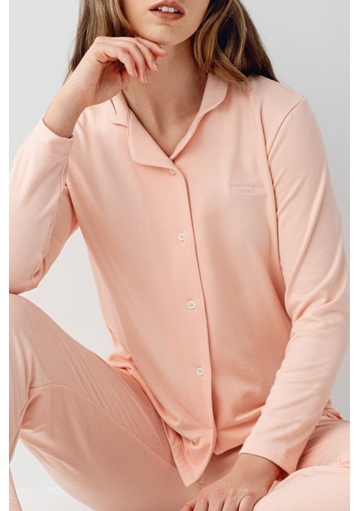 Pierre Cardin Kadın Turuncu Gömlek Pijama Turuncu