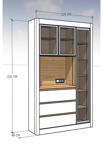 Nero Kahve Köşesi Multi 125 Cm Beyaz - Meşe Nero Kahve Köşesi Multi 125 Cm Beyaz - Meşe