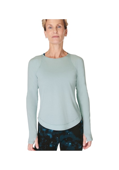Sweaty Betty Sweaty Betty Breathe Easy Long Sleeve Top Kadın Mavi Koşu Tişört 44046 Yeşil