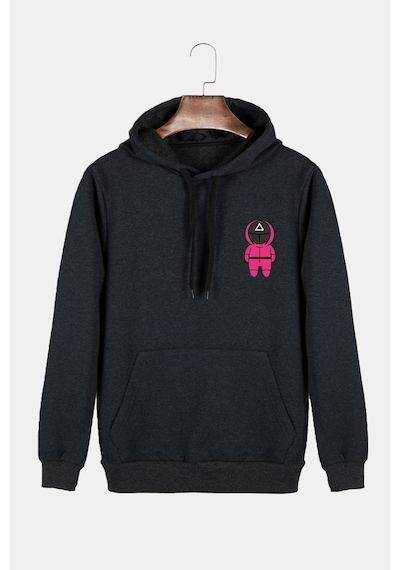 Unisex Antrasit Kapüşonlu Squid Game Baskılı Slim Fit Kanguru Cepli Sweatshirt Antrasit Unisex Antrasit Kapüşonlu Squid Game Baskılı Slim Fit Kanguru Cepli Sweatshirt Antrasit