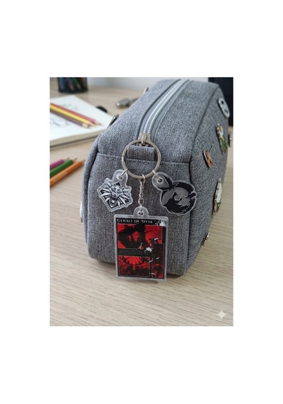 Owl Bag Witcher - Gerald Desenli Charmlı Acrylic Anahtarlık Çanta Süsü Mıx
