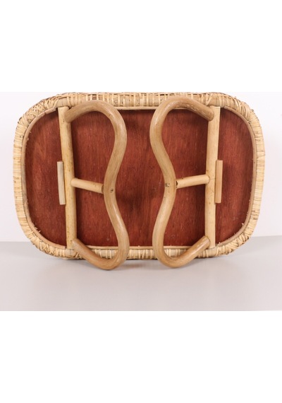Katlanabilir 60x40x20 Cm. Doğal Rattan Sehpa Bej