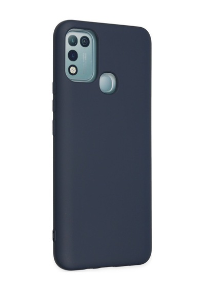 İnfinix Hot 10 Play Uyumlu Kılıf Nano İçi Kadife Silikon - Lacivert