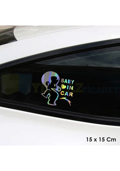 İşeyen Yaramaz Çocuk Hologram Oto Sticker Araba Etiket Yapıştırma