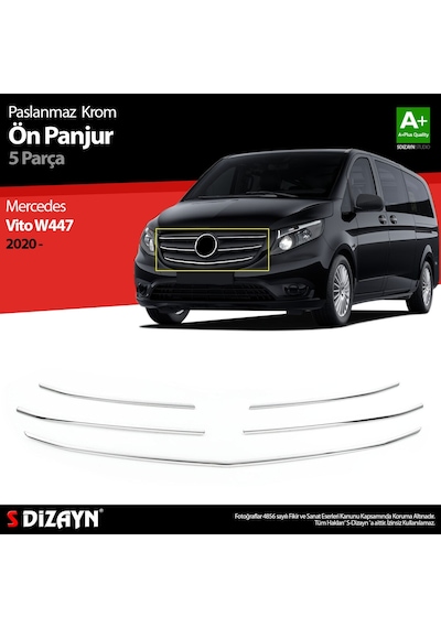 S-Dizayn  Mercedes Vito W447 Krom Ön Panjur 5 Prç. 2020 Üzeri