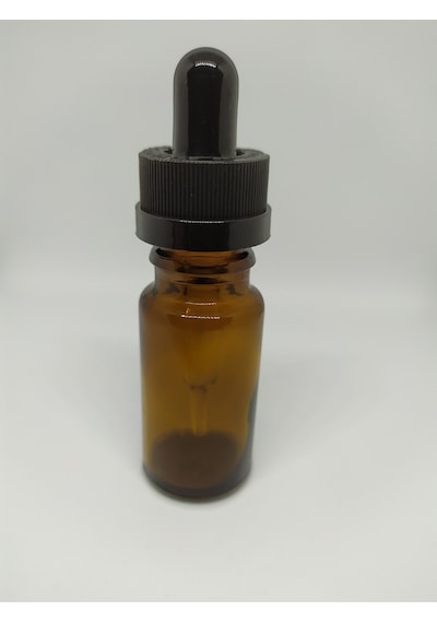 10Ml Cam Amber Şişe İnce Cam Damlalıklı Çocuk Kilitli (10 Adet)