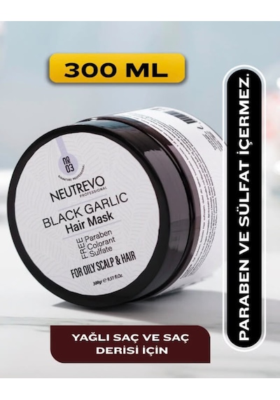 Neutrevo Professional No:3 Black Garlic Serisi Dengeleyeci Ve Arındırıcı Saç Bakım Maskesi 300 Ml
