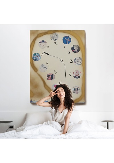 Miyrem^ Canvas Serie Salvador Dali - Horloge Tablo-7396