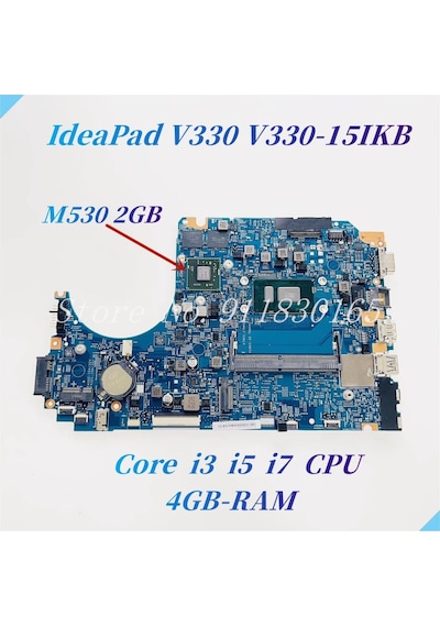 Lenovo V330-15ısk, V330-15ıkb 81ax Notebook Anakartı, Mainboard Lv315kb Mb 17807-3m, Sr3la, İ5-8250u 4gb Ram M530 2gb Gpu Ddr4